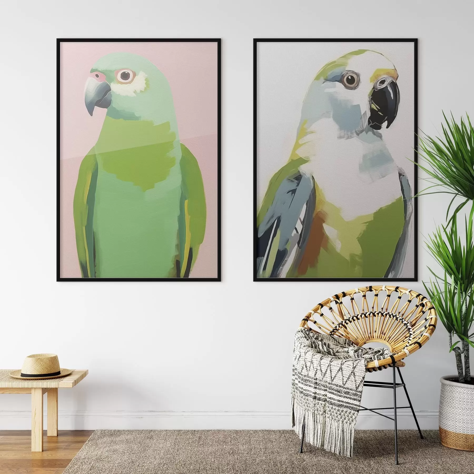 Papier peint Perroquets tropicaux d00441