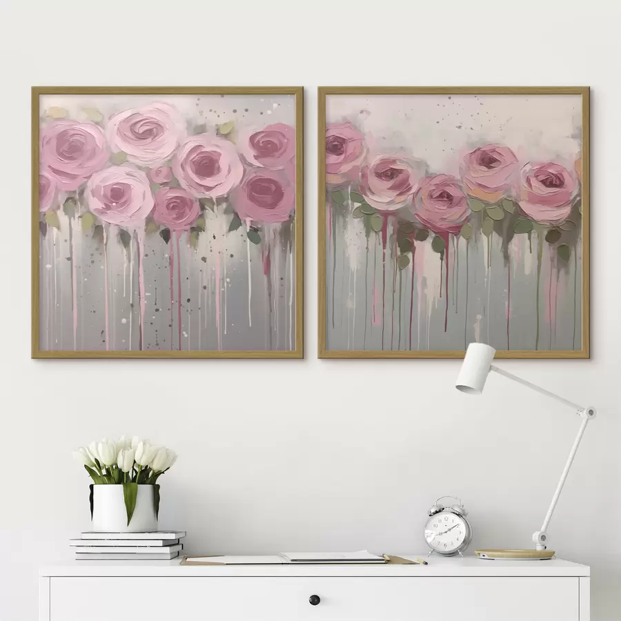 Papier peint Fleurs élégantes roses d00442