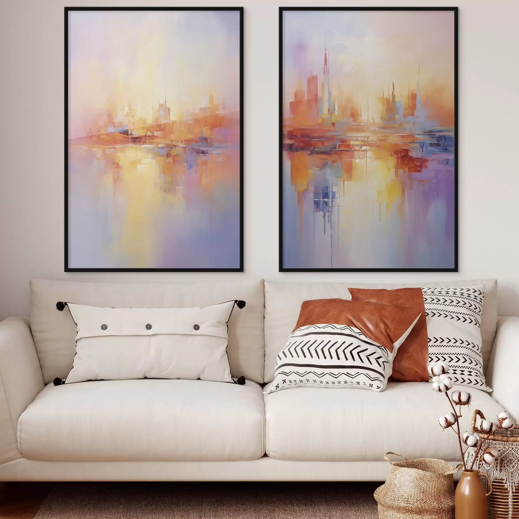 Papier peint Villes multicolores d00462