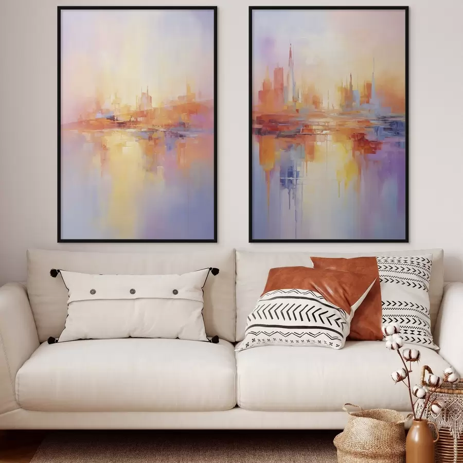 Papier peint Villes multicolores d00462