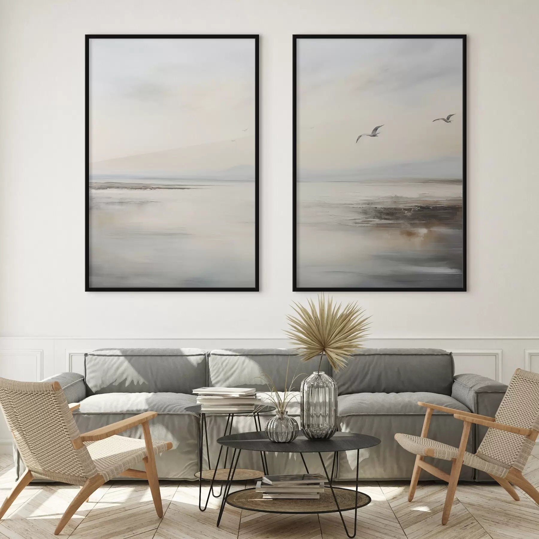 Papier peint Mouettes sur la plage d00463