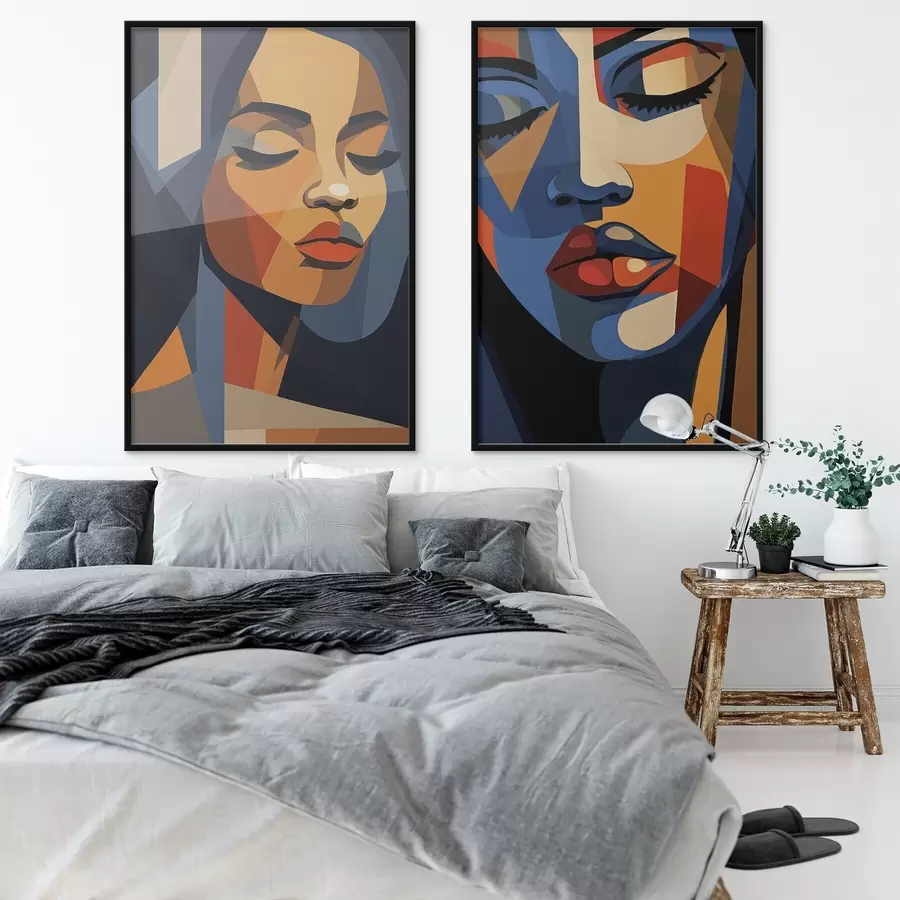 Papier peint Portraits colorés dans le style pop art d00467