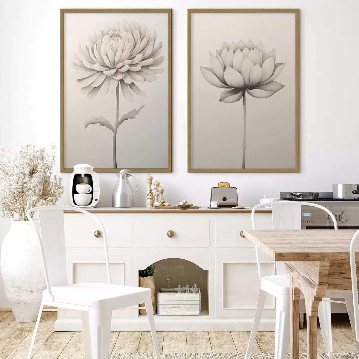 Poster Lotus et chrysanthème d00475