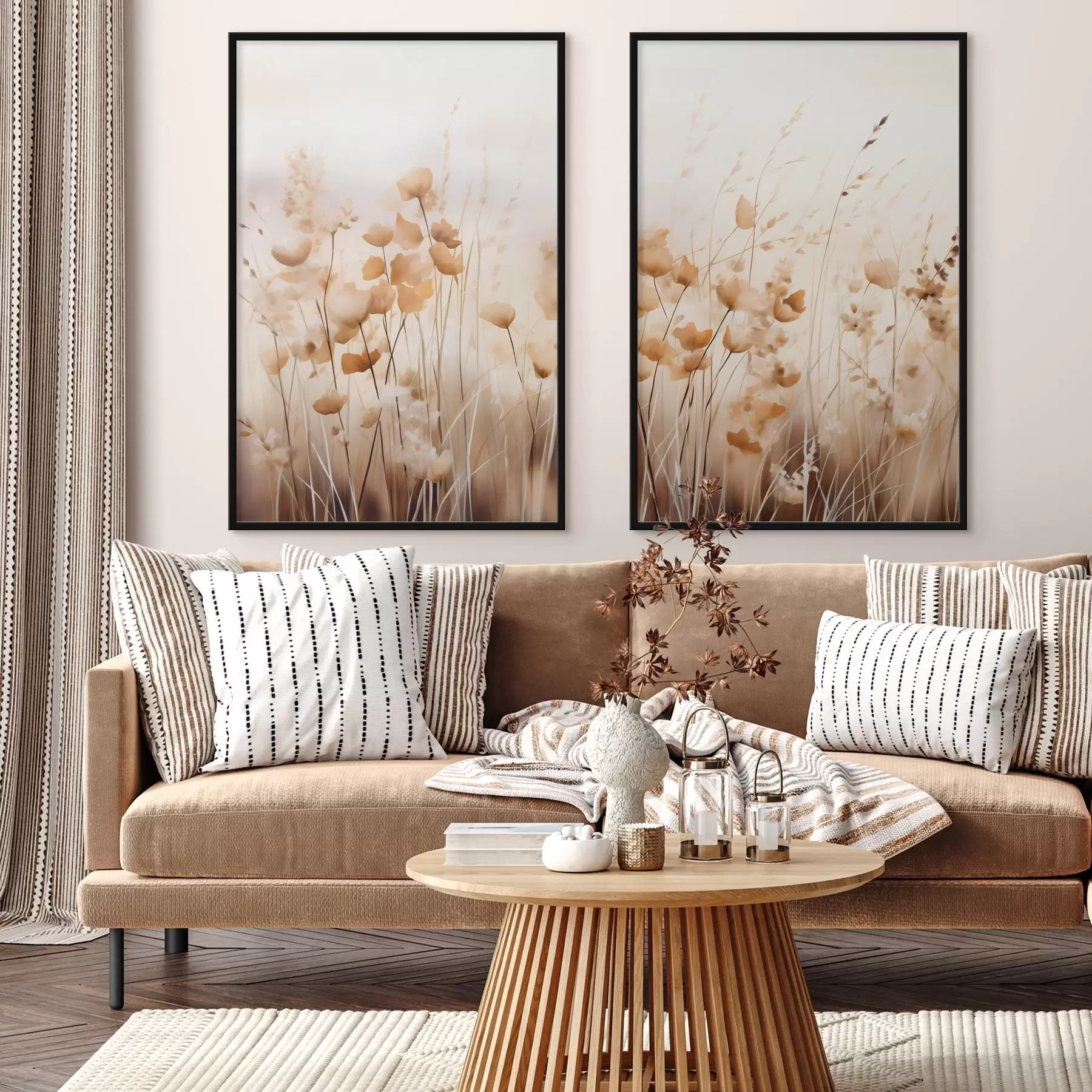 Papier peint Fleurs sauvages abstraites d00481