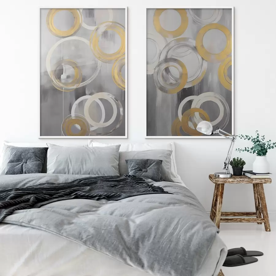 Papier peint Abstraction avec des cercles d00509