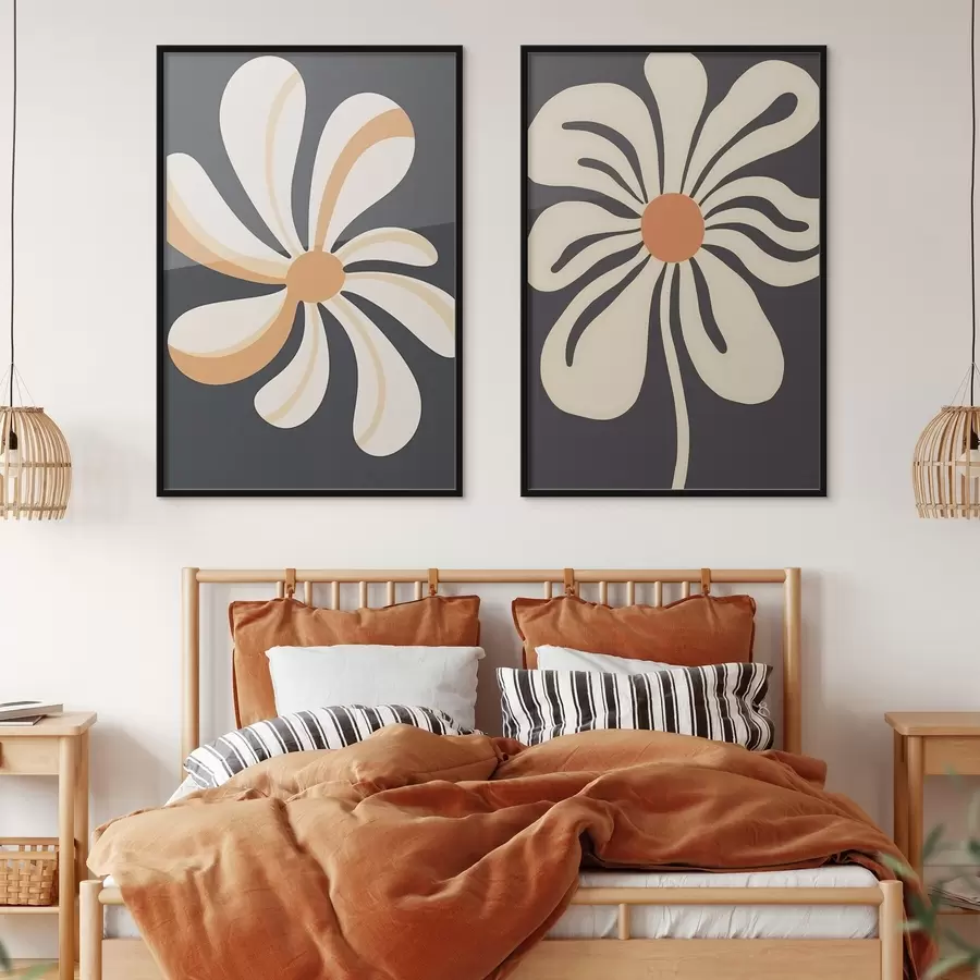 Papier peint Fleurs graphiques d00512