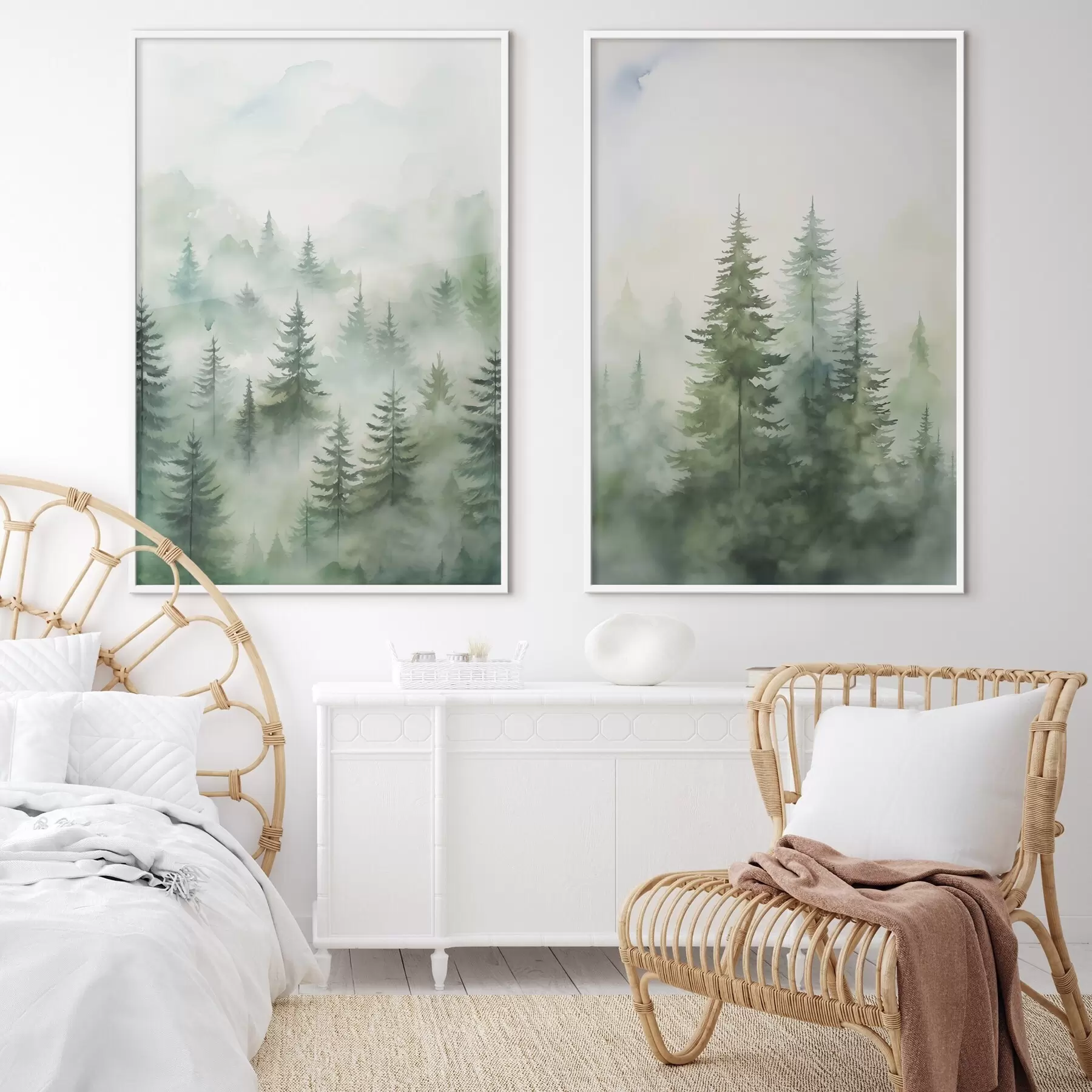 Papier peint Forêt dans le brouillard d00534