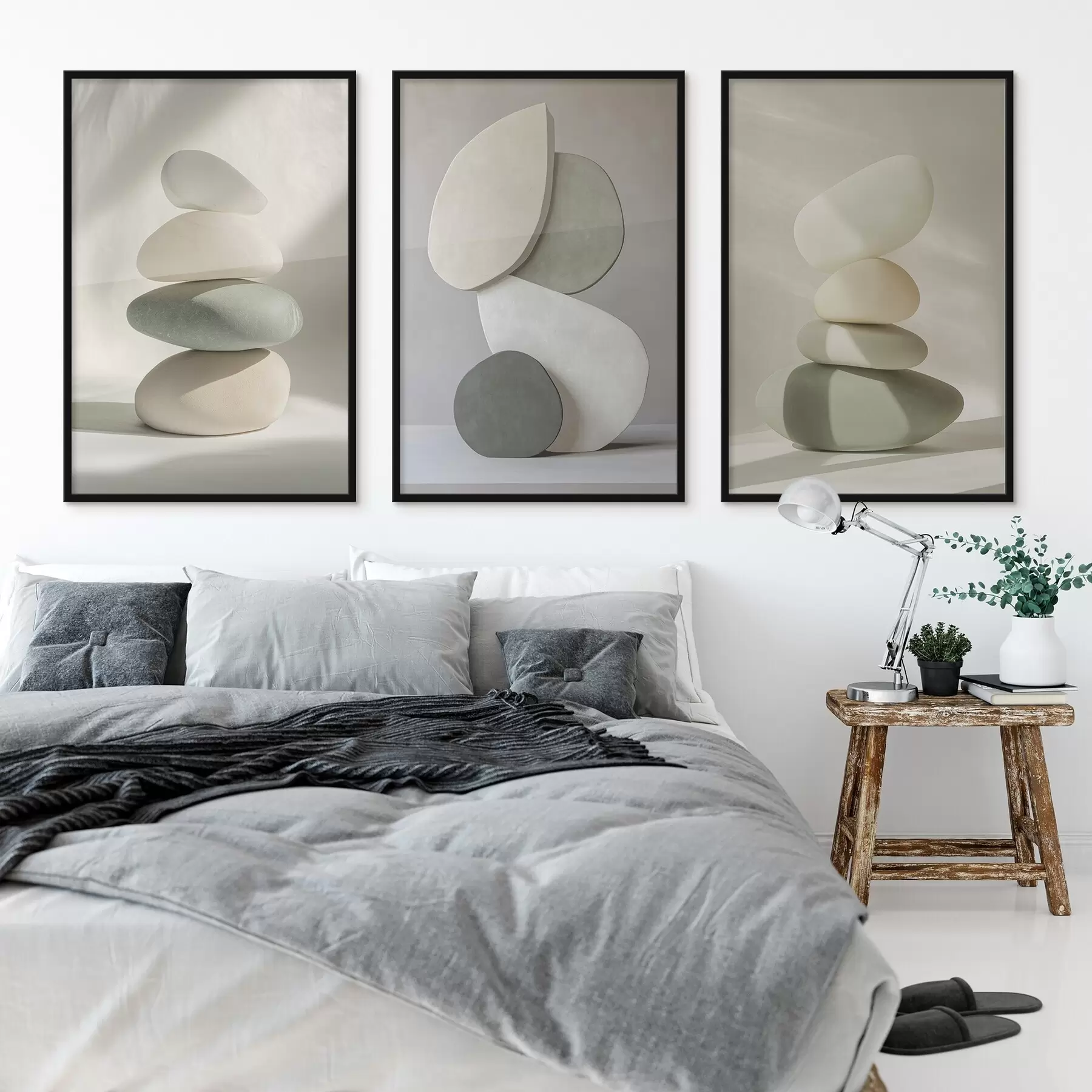 Papier peint Pierres esthétiques poétiques, décoration intérieure, éclairage naturel d00418