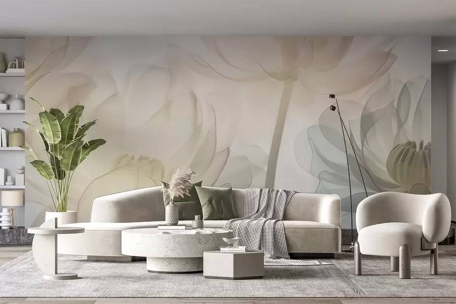 Papier peint Grandes fleurs w05030