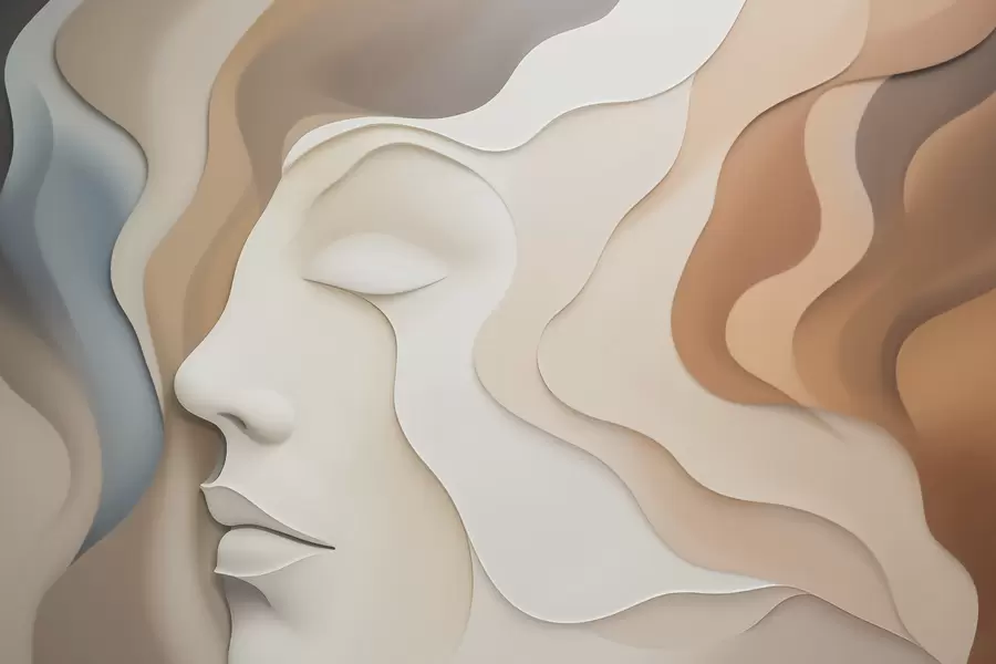 Papier peint Visage abstrait w04869