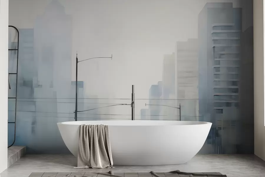 Papier peint Ville abstraite w05074