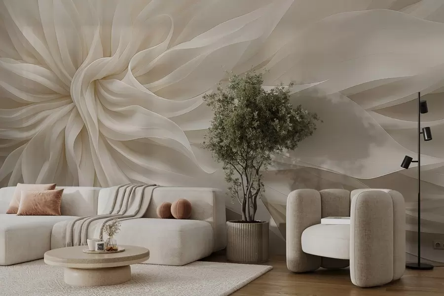 Papier peint Pétales de lumière en soie w05050