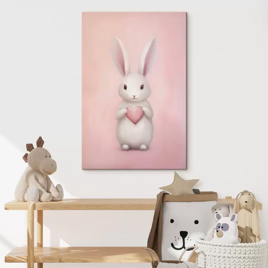 Tableau Lapin avec un cœur s47146