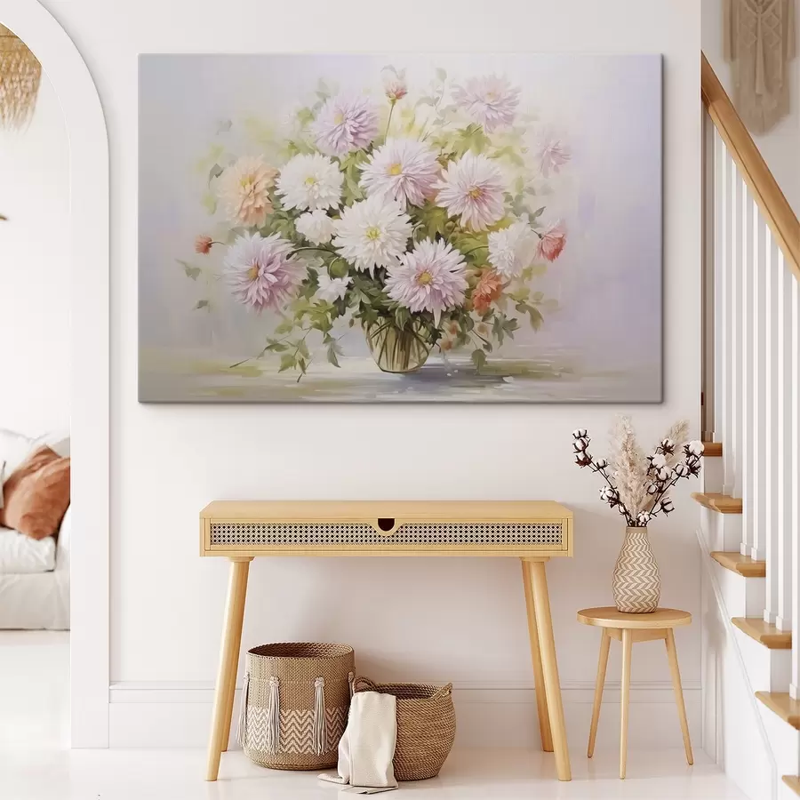 Tableau Chrysanthèmes dans un pot de fleurs s47154