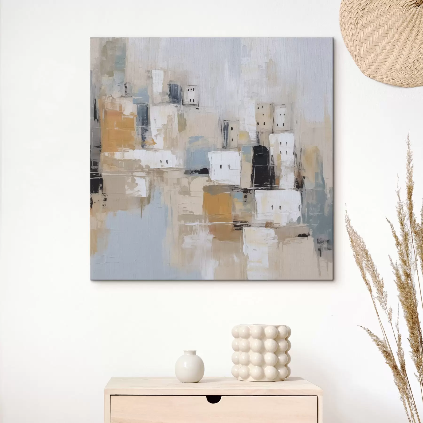 Tableau Imitation abstraite d'une ville dans la peinture s47242