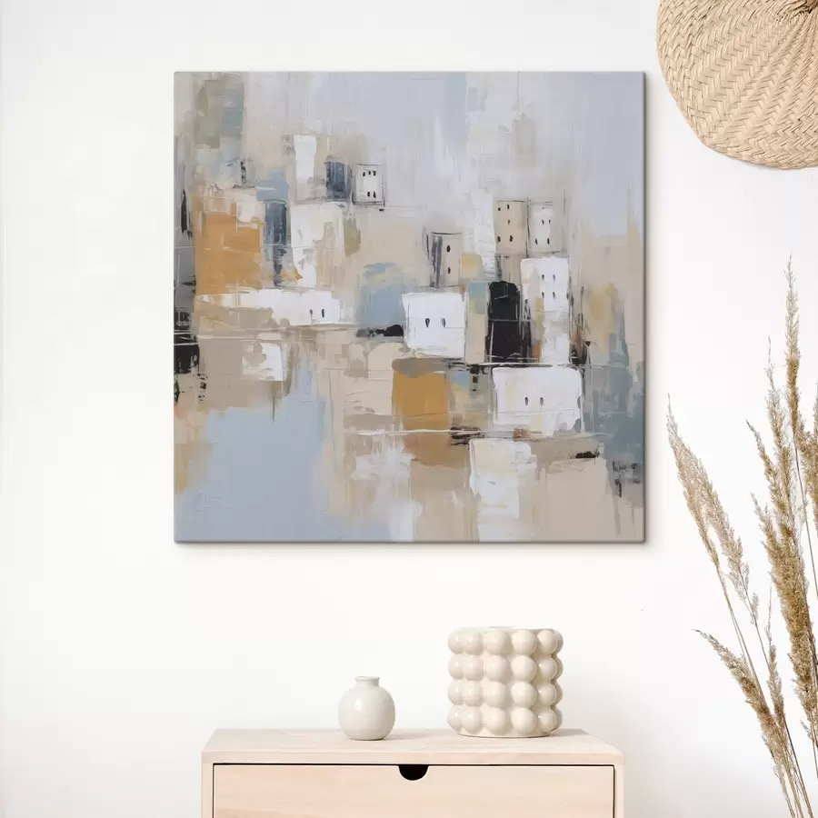 Tableau Imitation abstraite d'une ville dans la peinture s47242