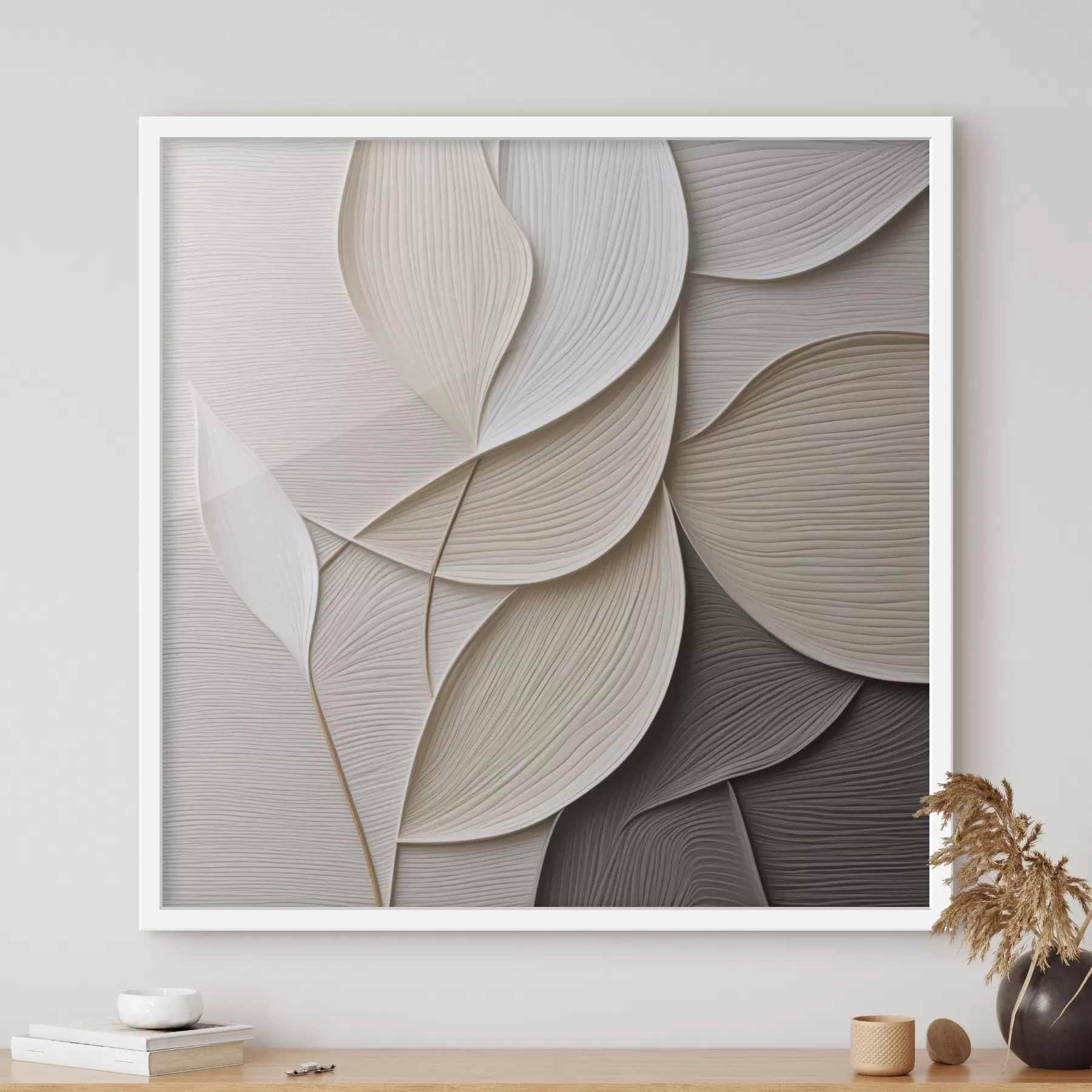Papier peint Contours soyeux de feuilles f47144
