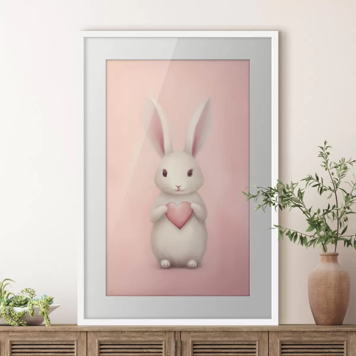 Poster Lapin avec un cœur f47146