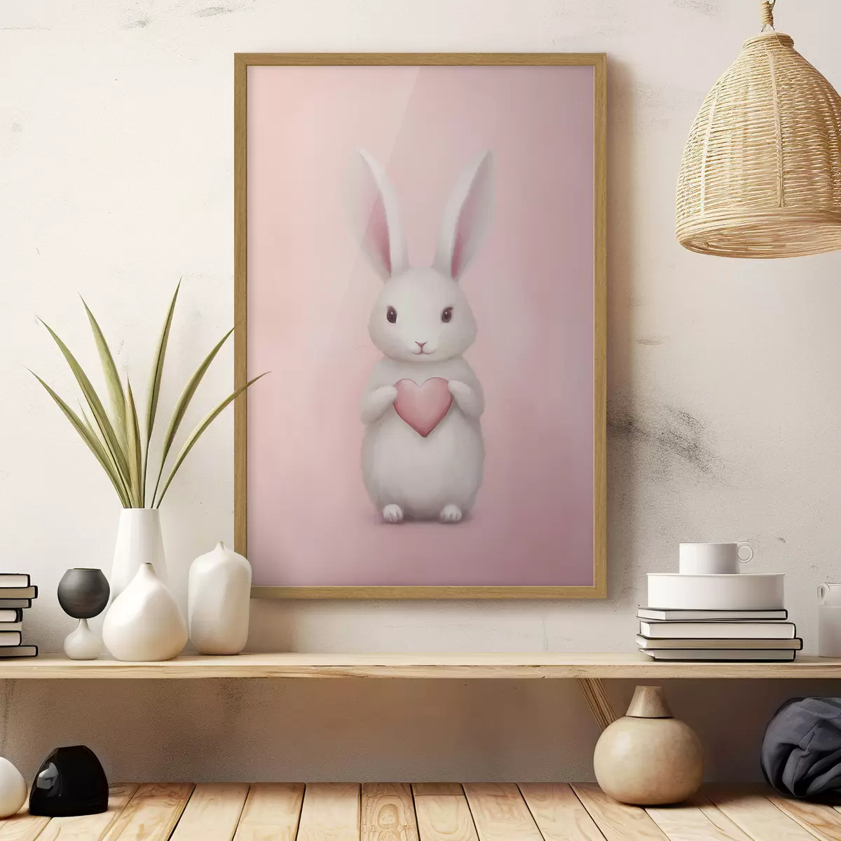 Poster Lapin avec un cœur f47146