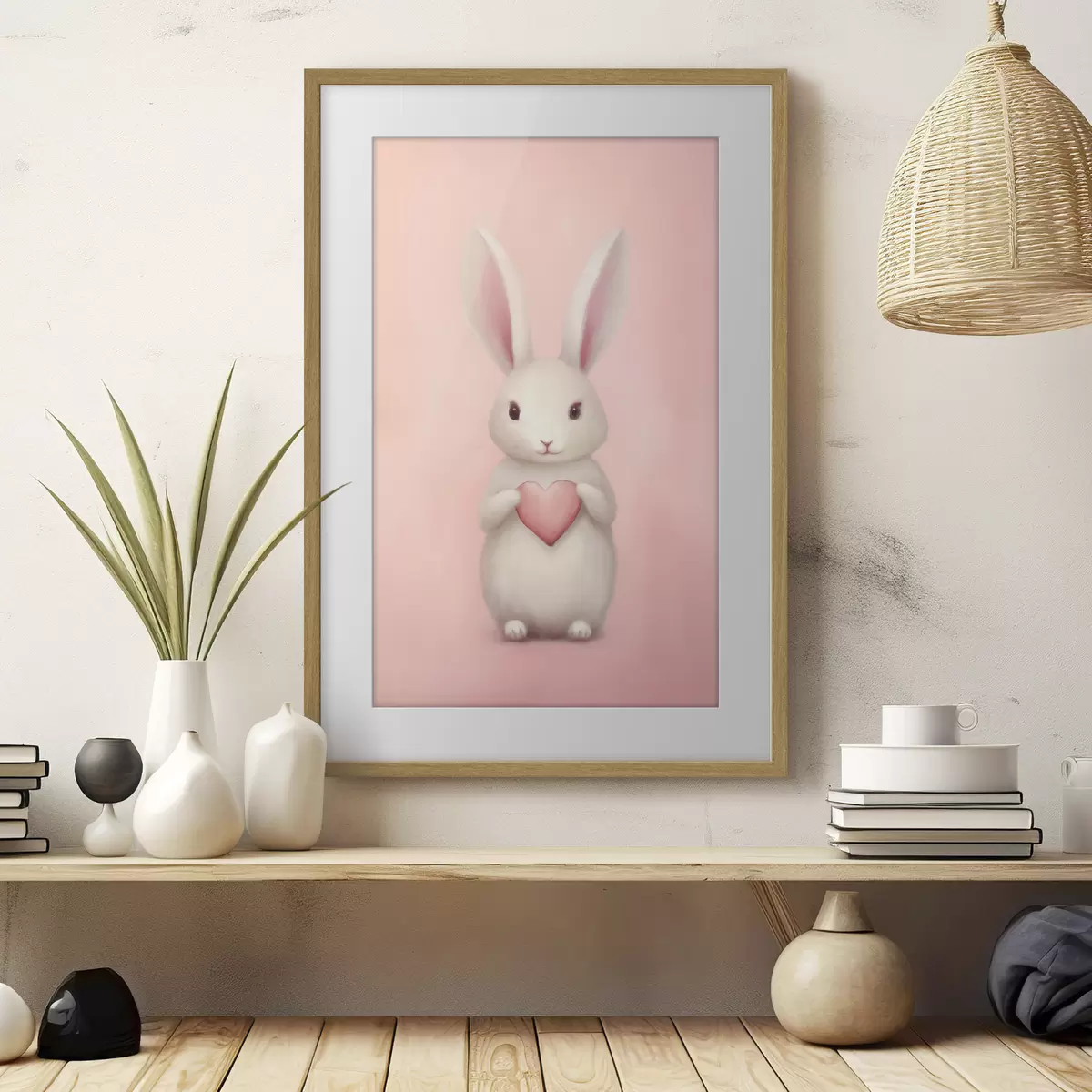 Poster Lapin avec un cœur f47146