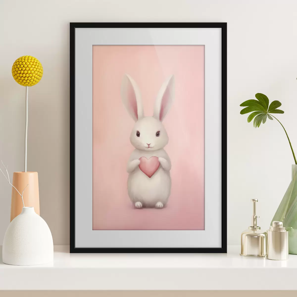 Poster Lapin avec un cœur f47146