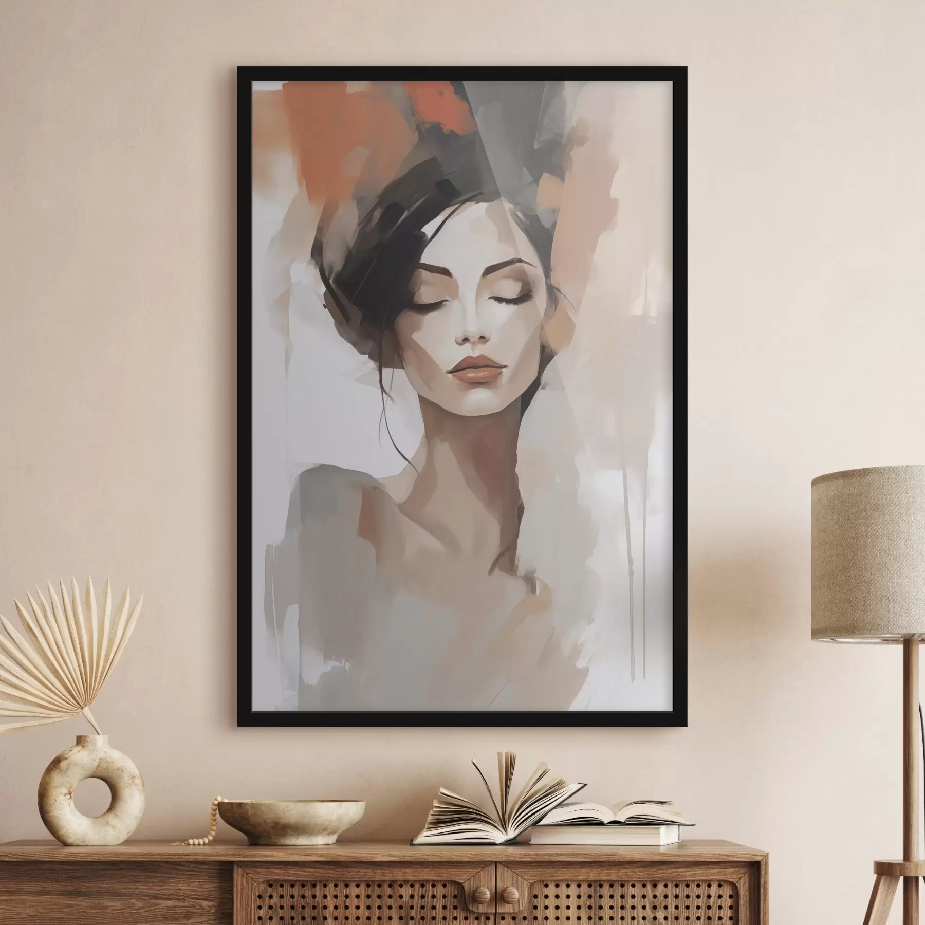 Papier peint Portrait abstrait d'une jeune fille f47151