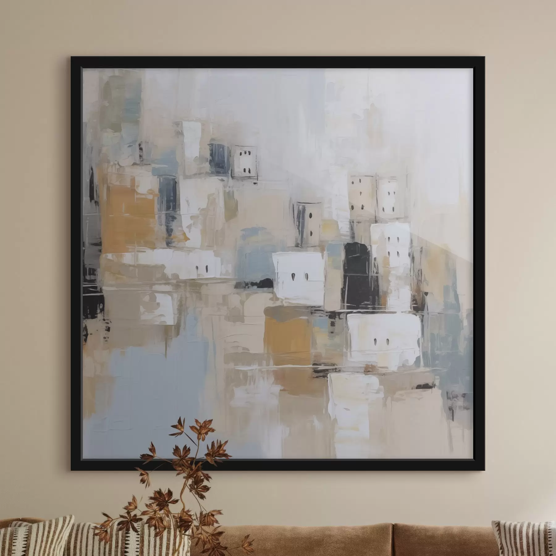 Papier peint Imitation abstraite d'une ville dans la peinture f47242