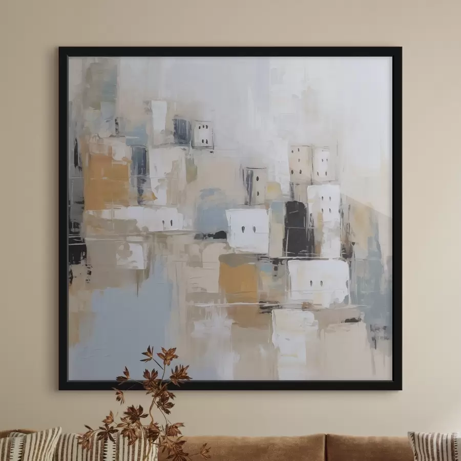 Papier peint Imitation abstraite d'une ville dans la peinture f47242