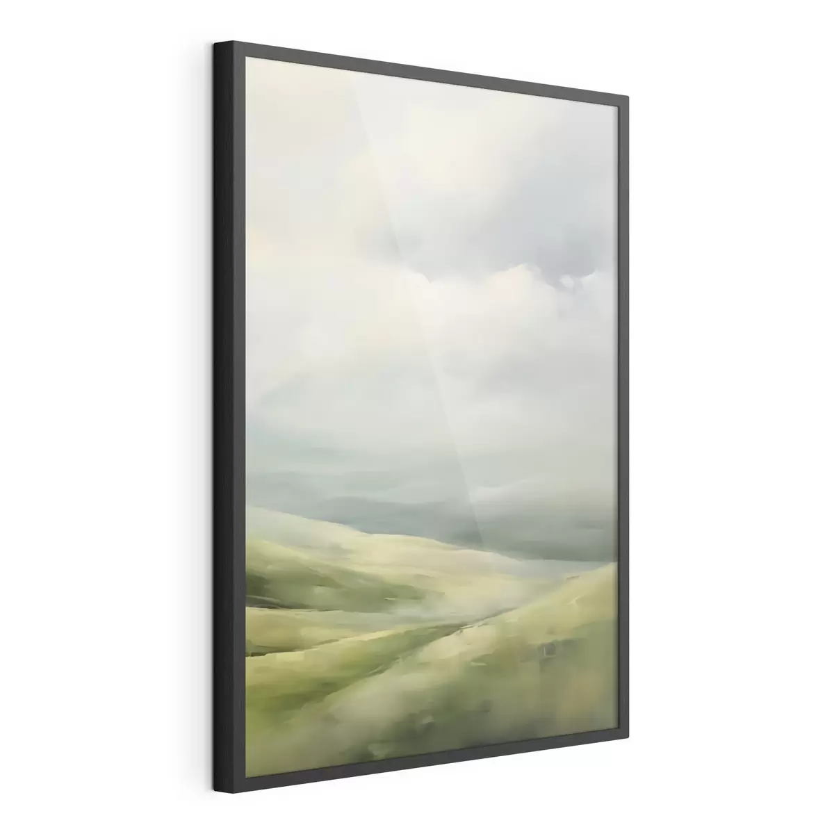 Poster Champ sur fond de nuages f47243