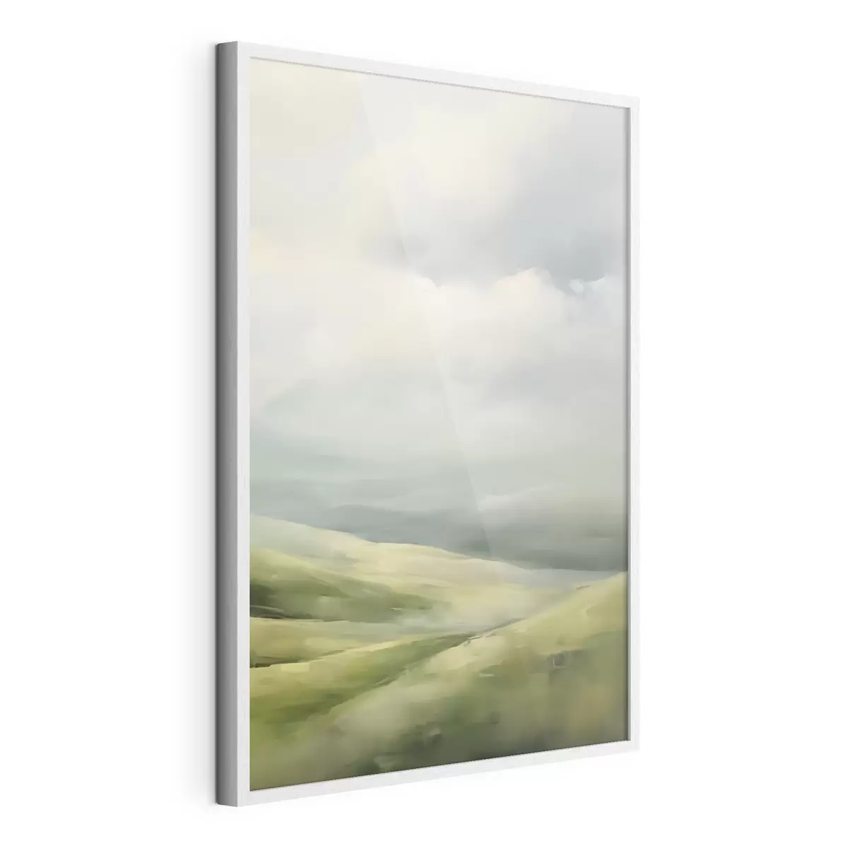 Poster Champ sur fond de nuages f47243