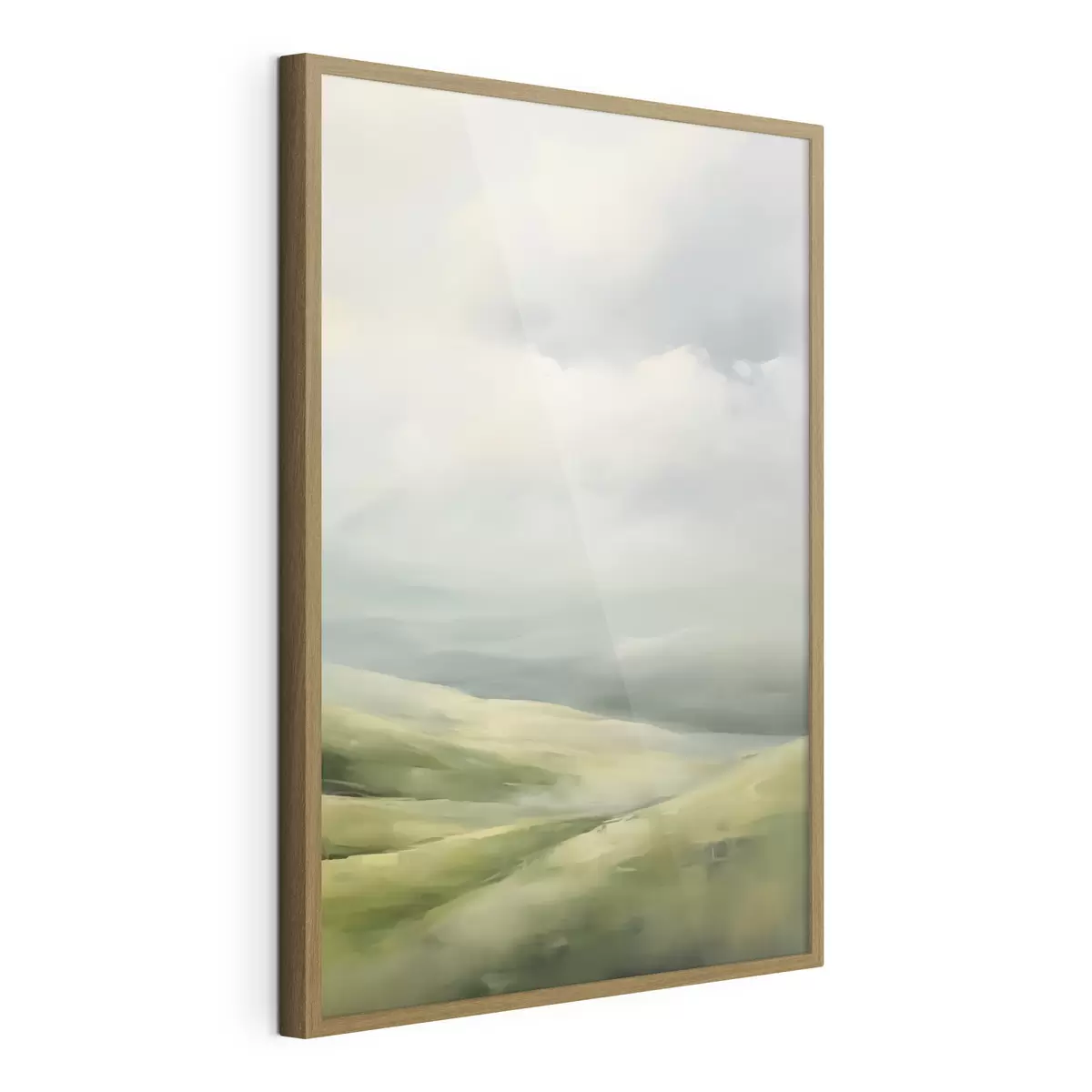 Poster Champ sur fond de nuages f47243