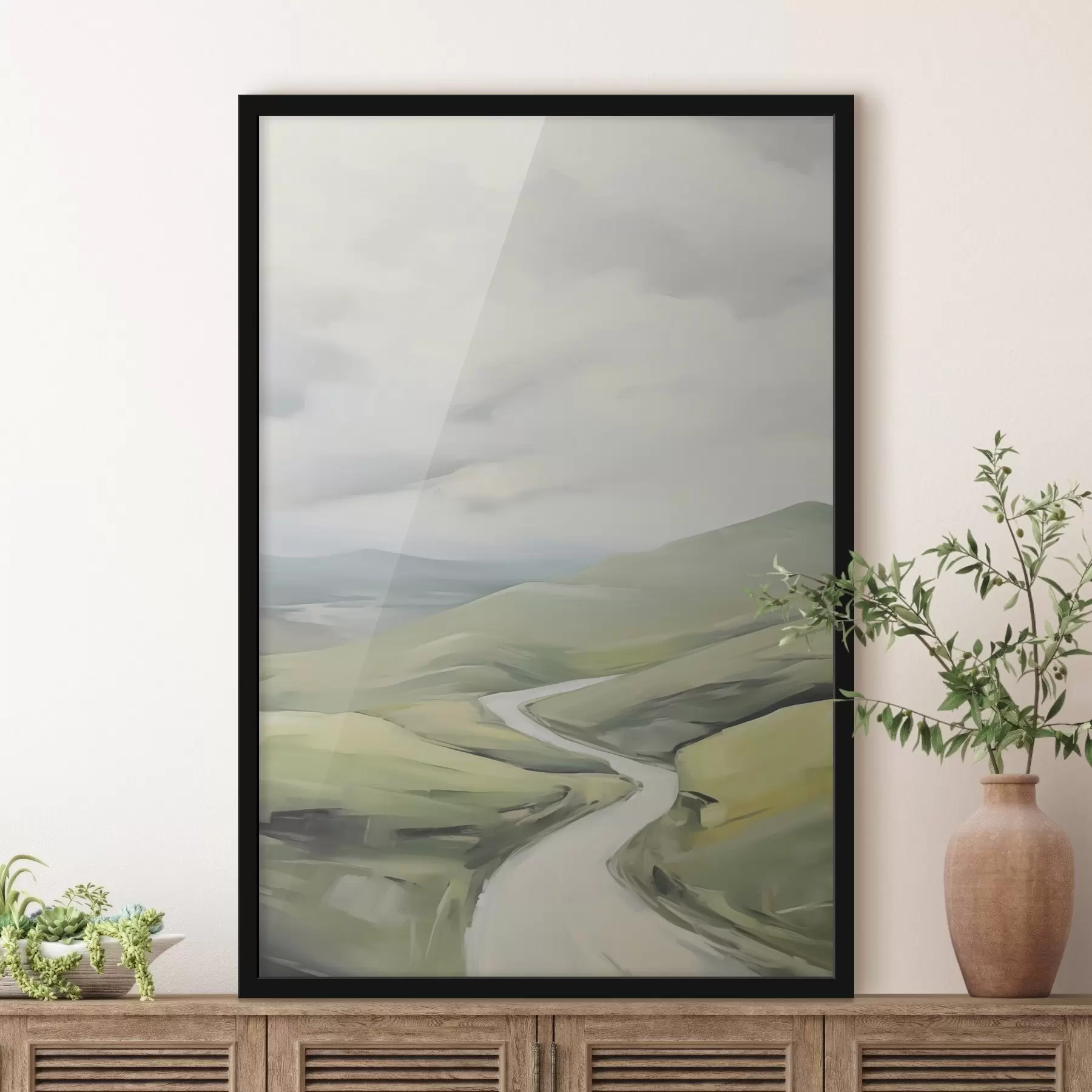 Papier peint Route dans le champ f47244