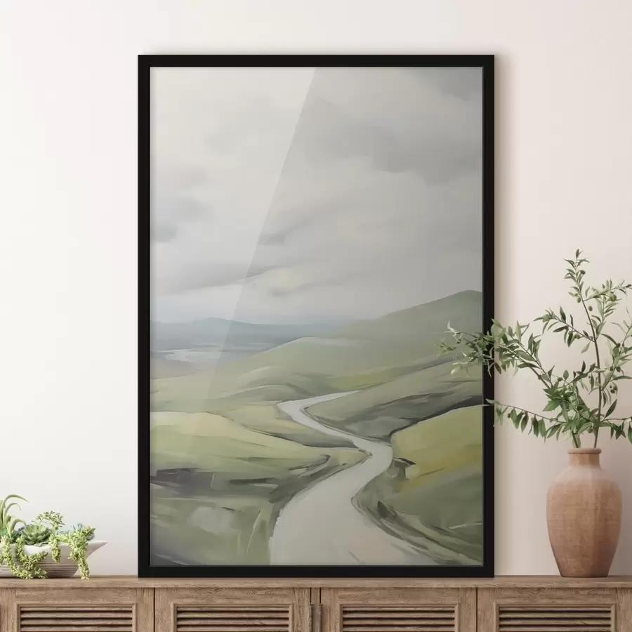 Papier peint Route dans le champ f47244