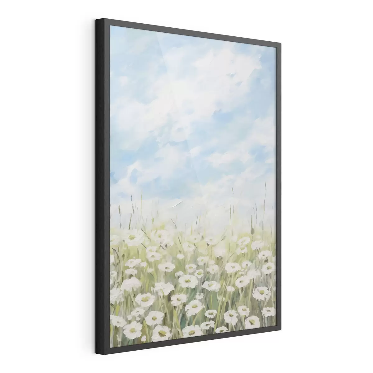 Poster Peinture imitation champ de marguerites f47246