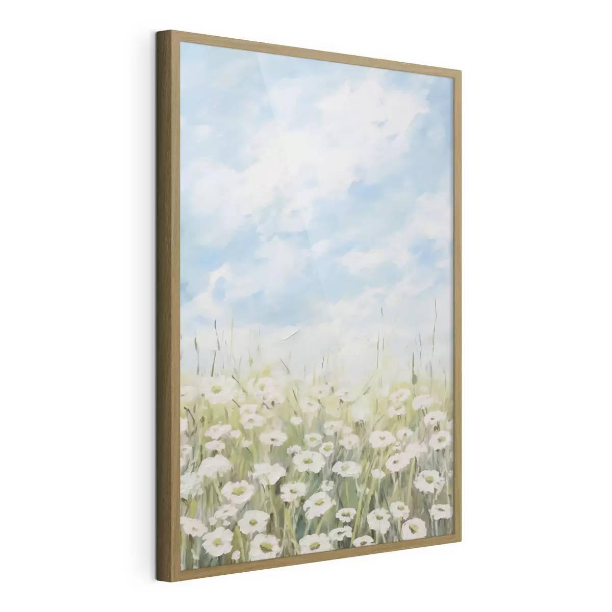 Poster Peinture imitation champ de marguerites f47246