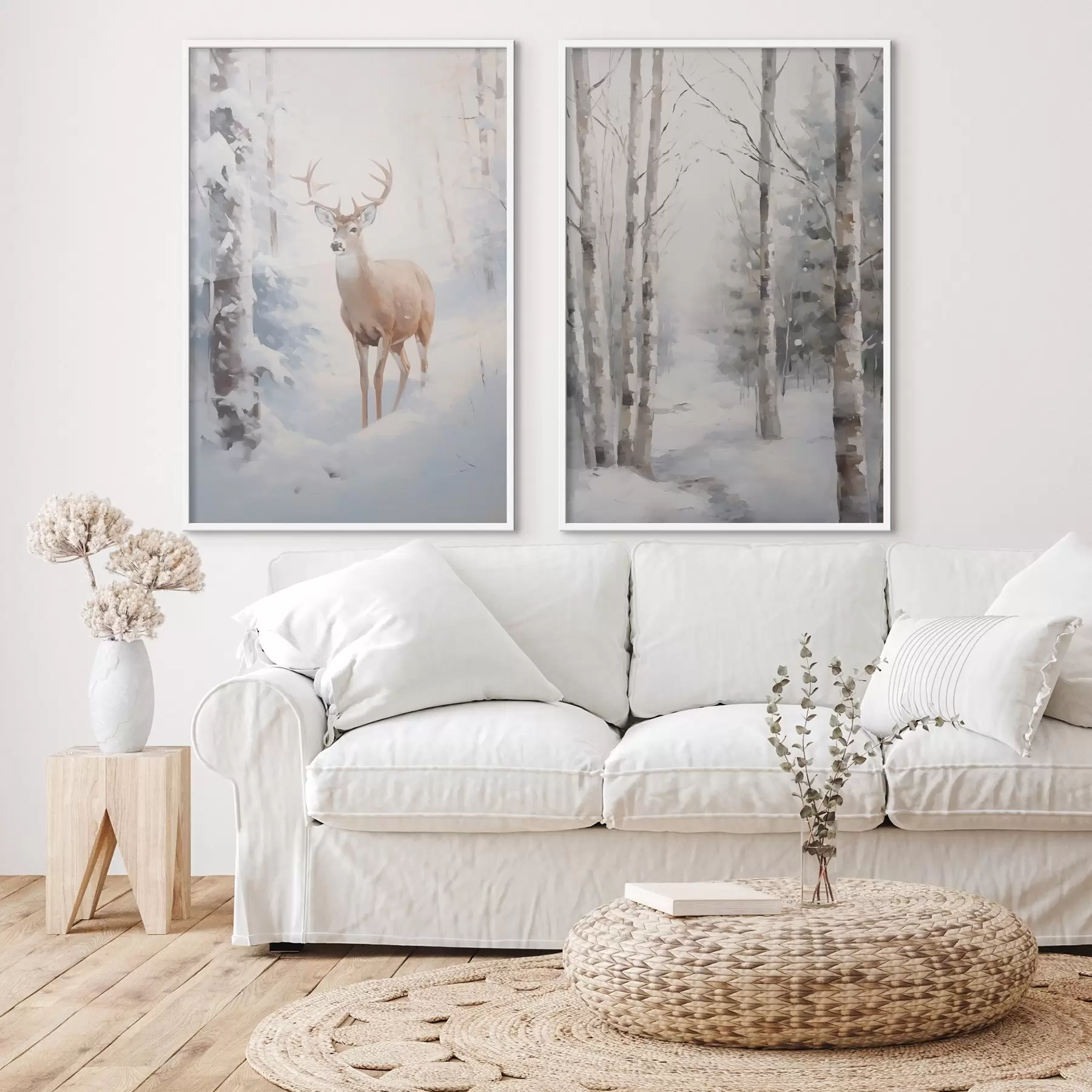 Papier peint Paysage forestier hivernal d00836
