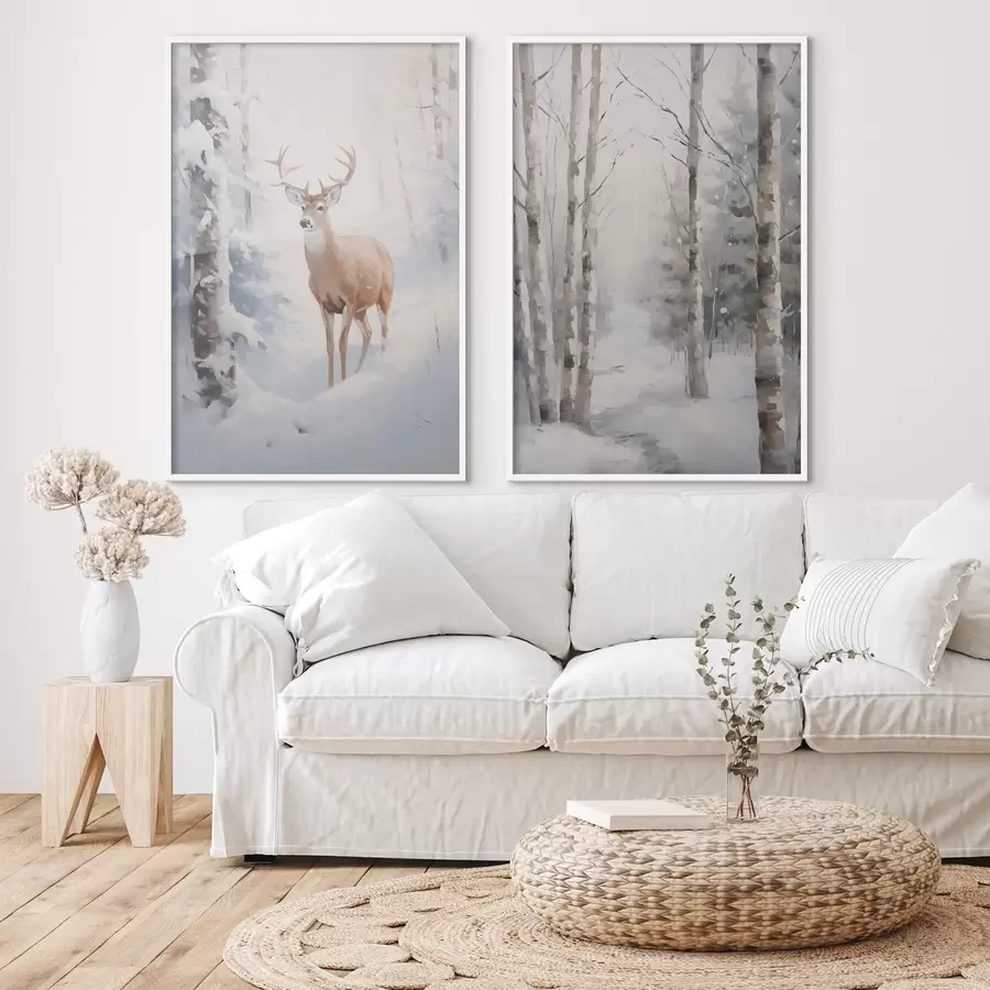 Papier peint Paysage forestier hivernal d00836