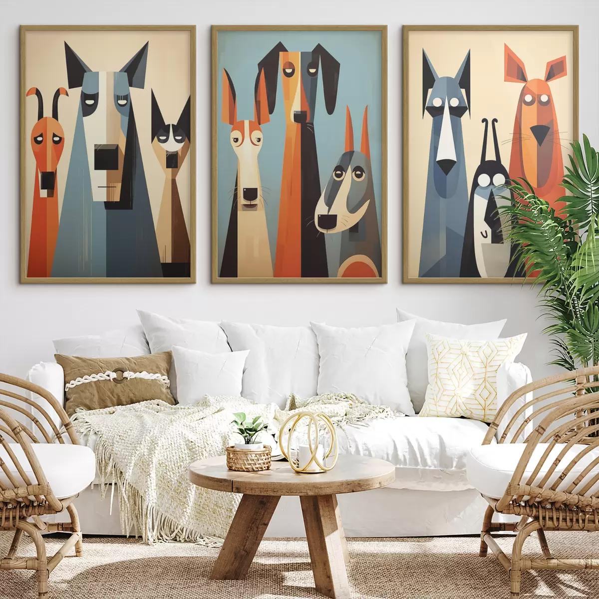 Poster Chiens abstraits d00845