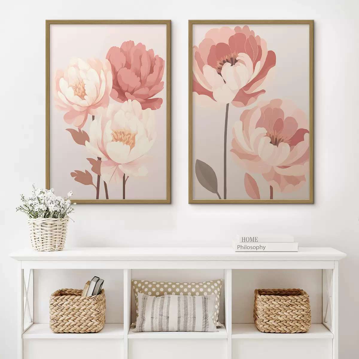 Poster Pivoines et amour d00850
