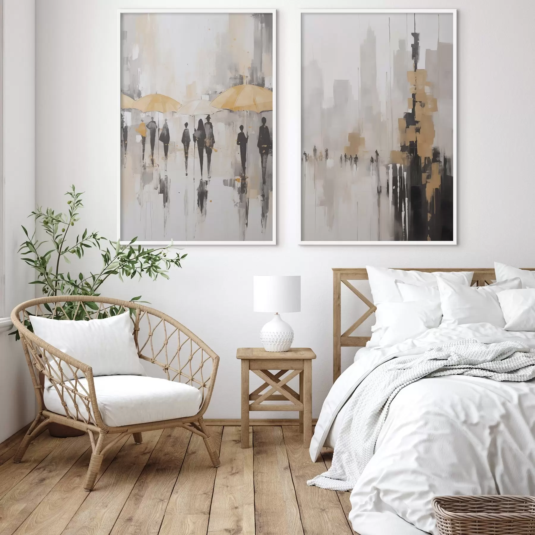 Papier peint Paysage urbain abstrait d00873