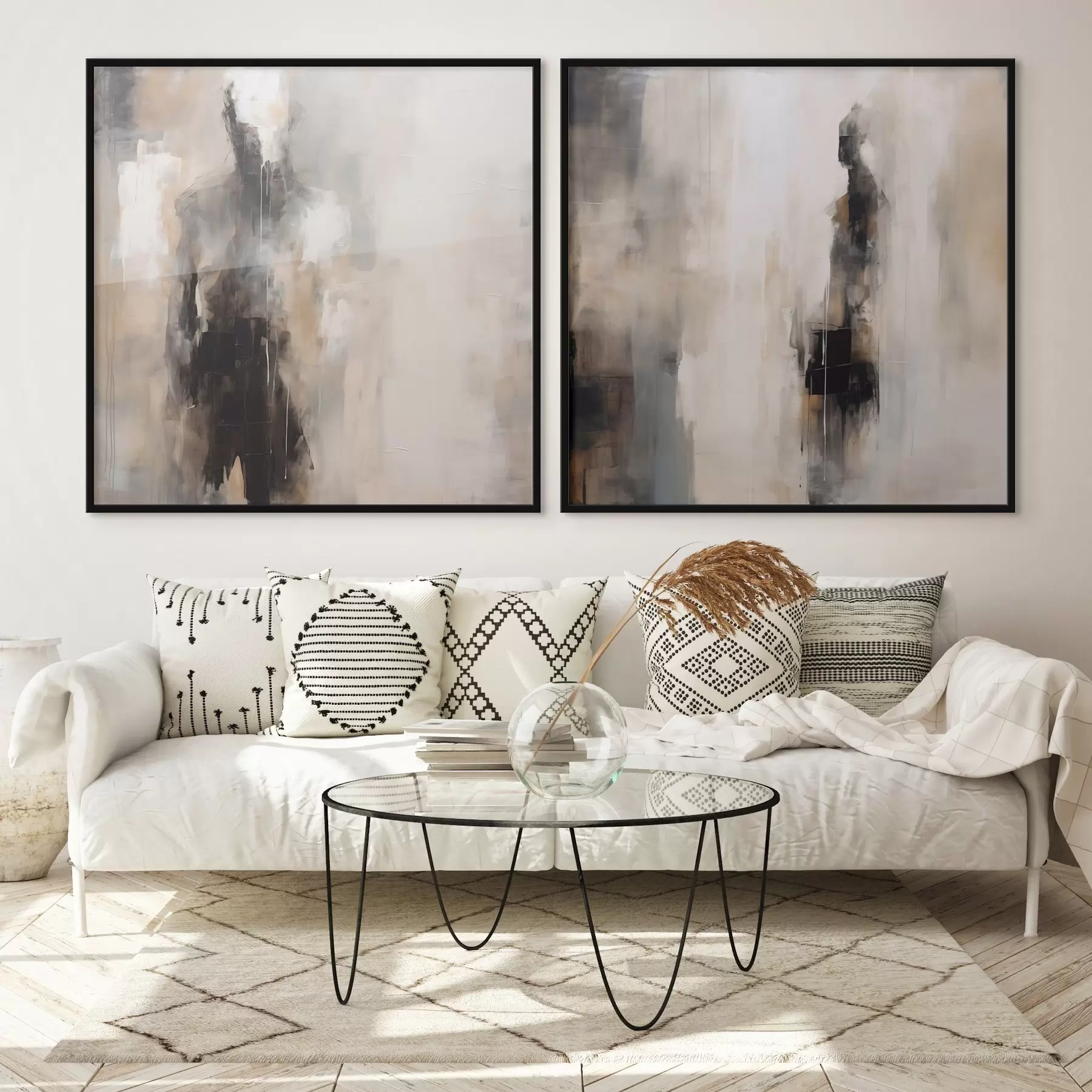 Papier peint Figures humaines abstraites dans l'ombre d00860