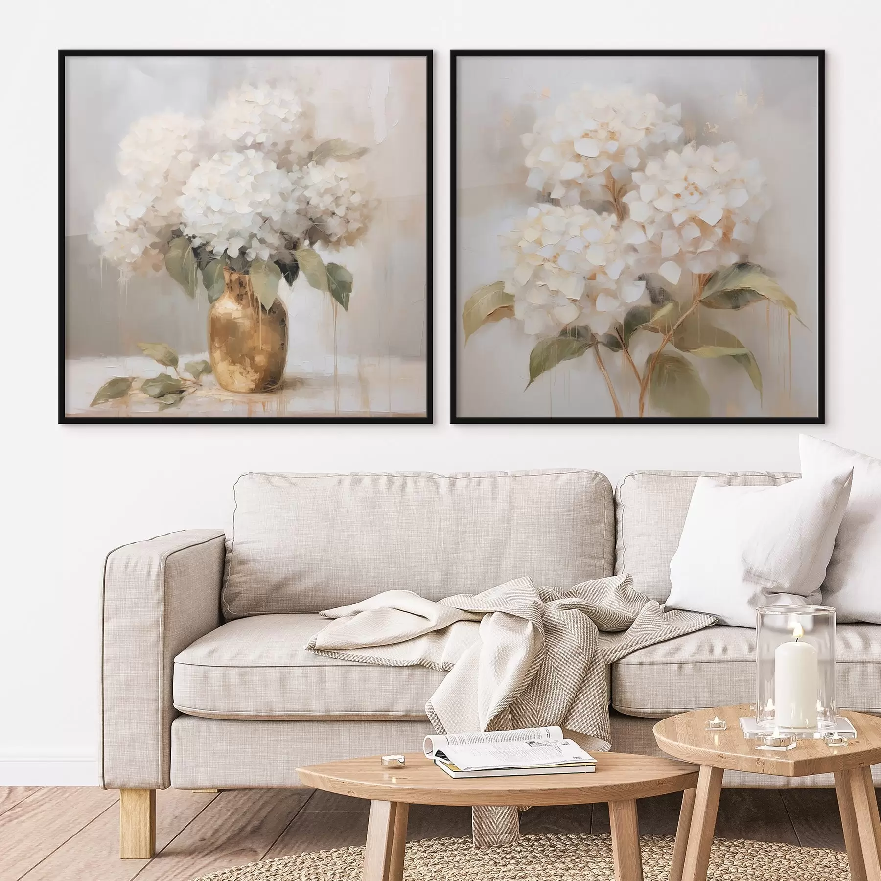 Papier peint Hortensias délicats d00857