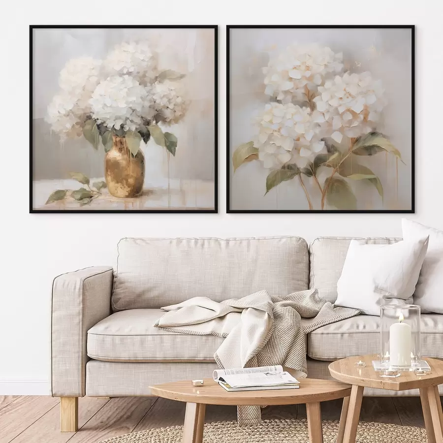 Papier peint Hortensias délicats d00857