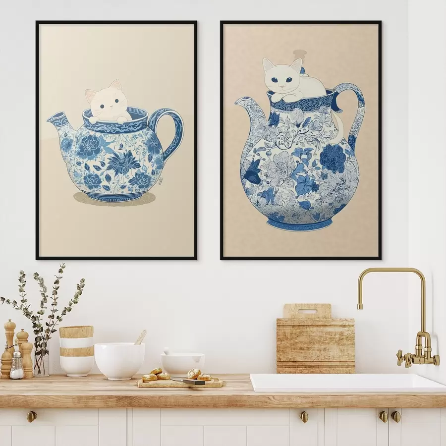 Papier peint Chat dans une cruche d00920