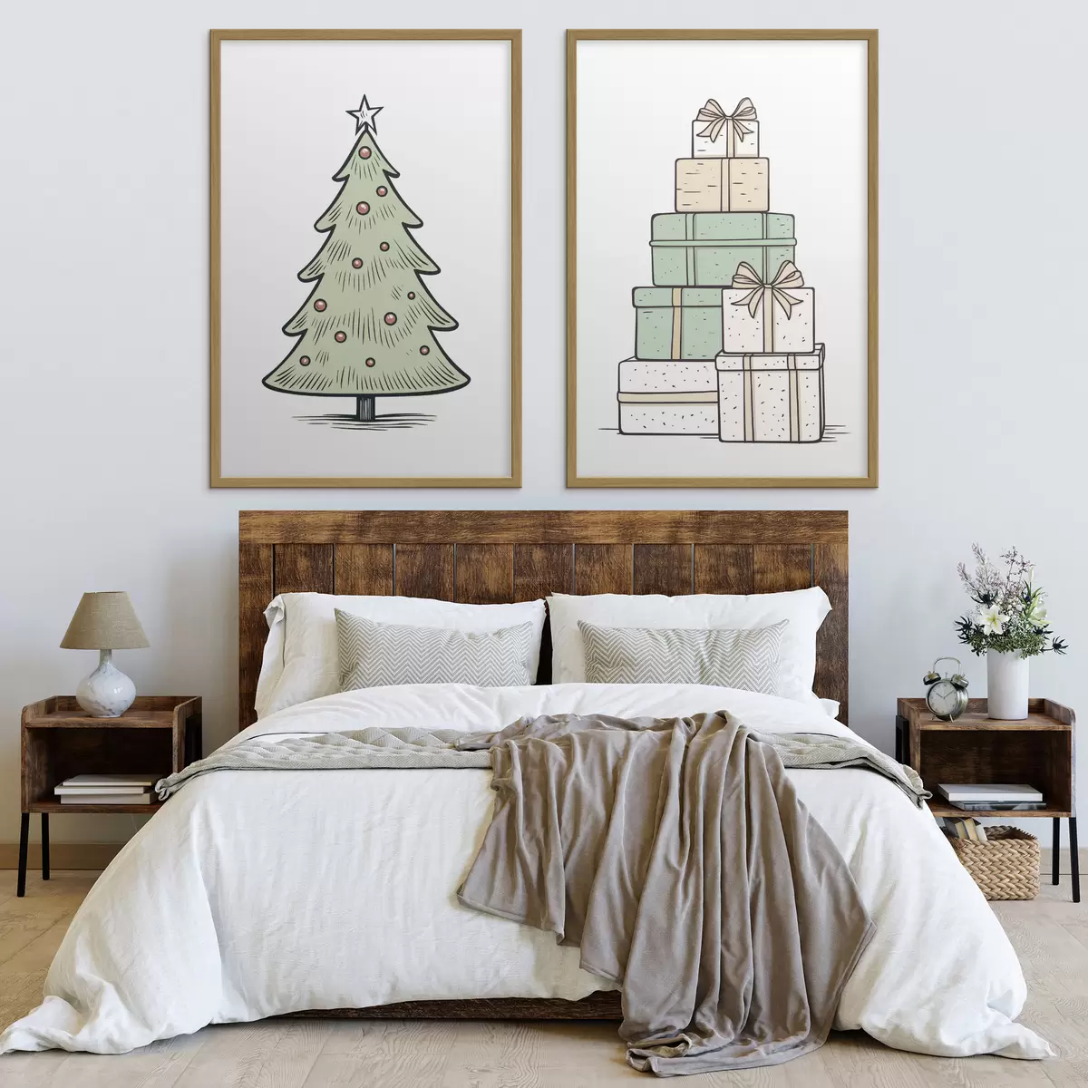 Poster Sapin de Noël et cadeaux d00953