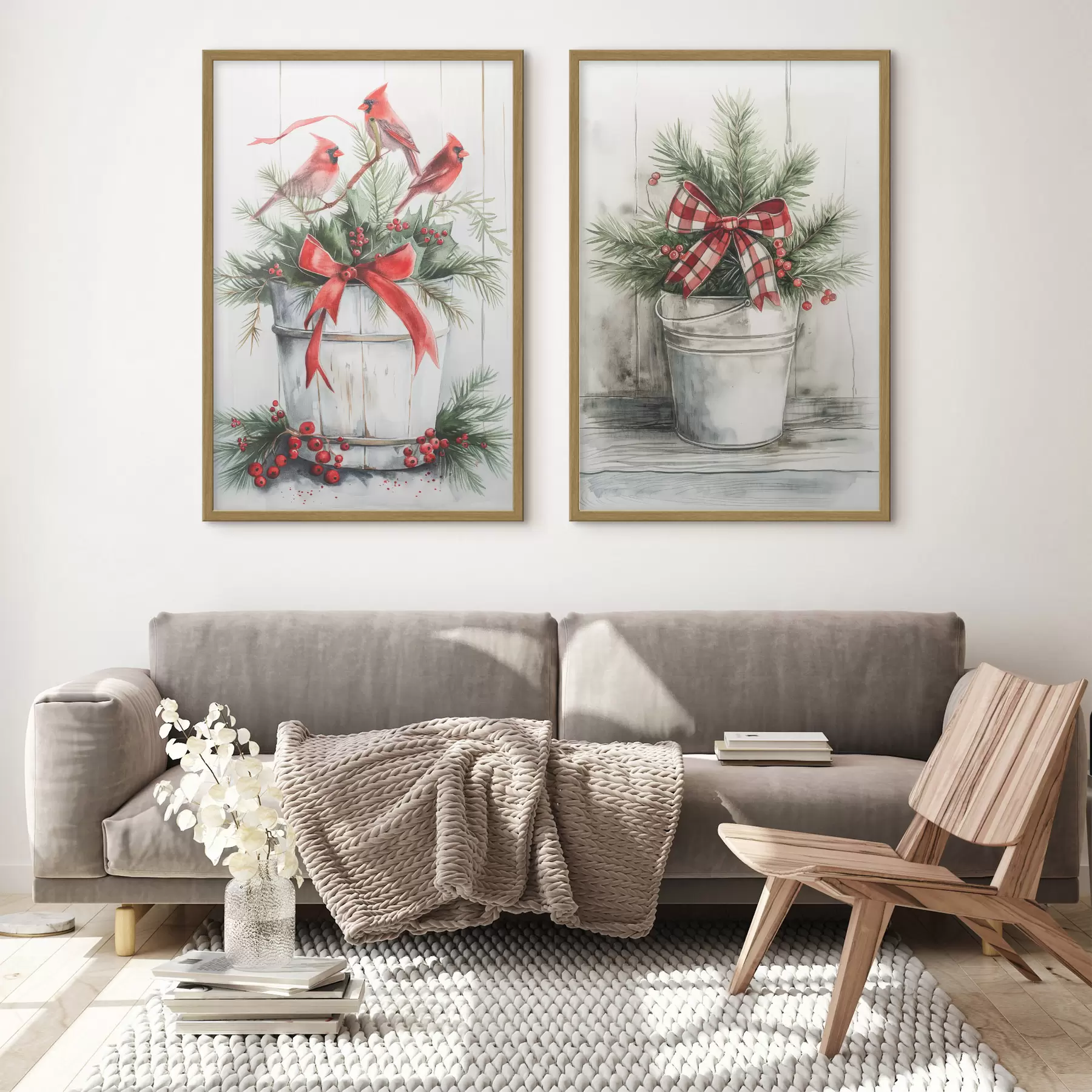Papier peint Pots de Noël d00959