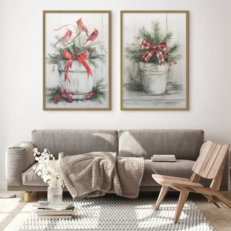 Papier peint Pots de Noël d00959