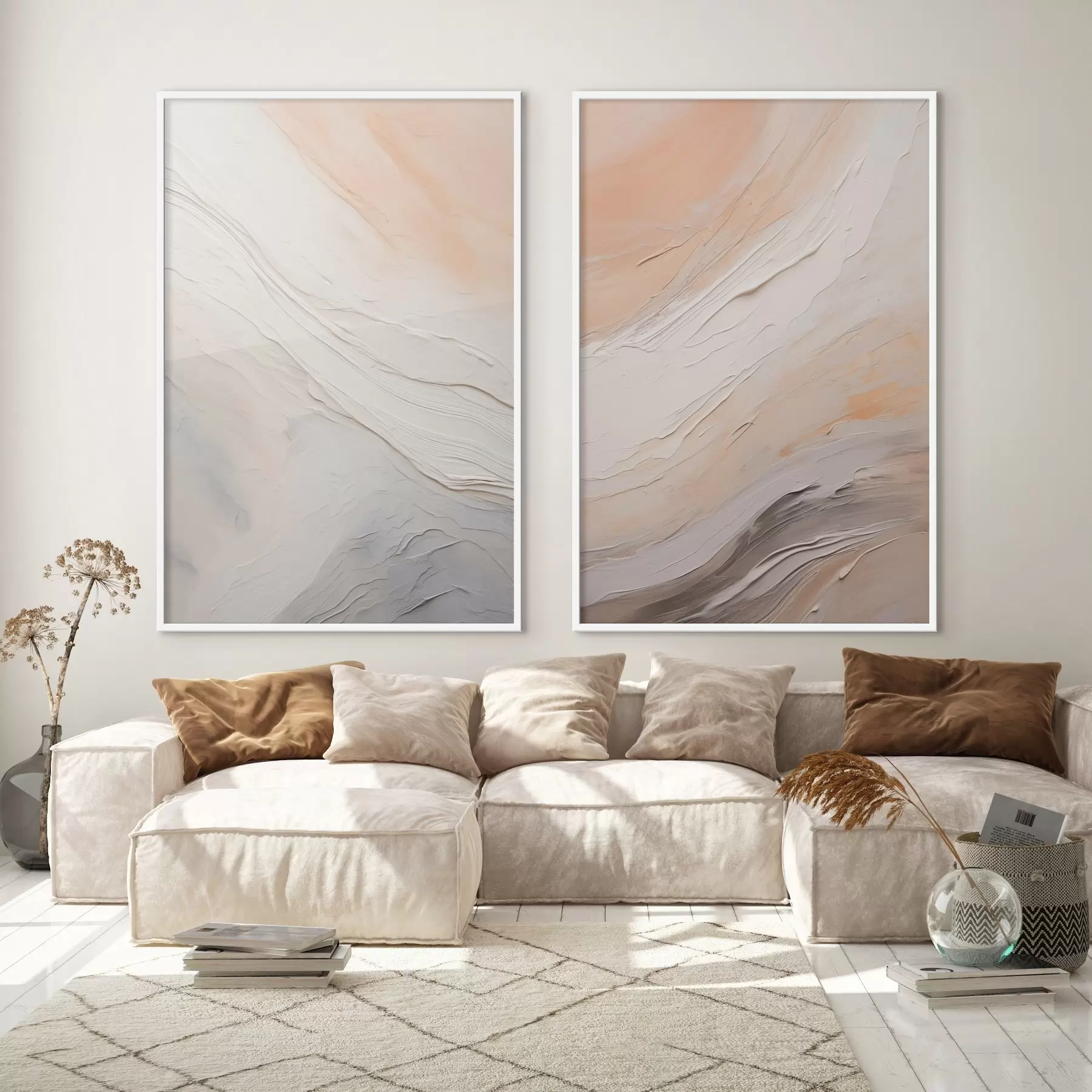 Papier peint Textures neutres en plâtre avec couches en relief fluides d00971