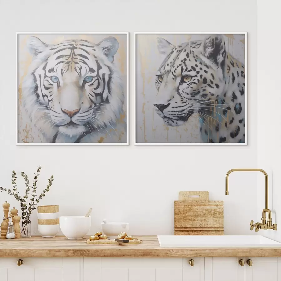 Papier peint Tigre et léopard d00995