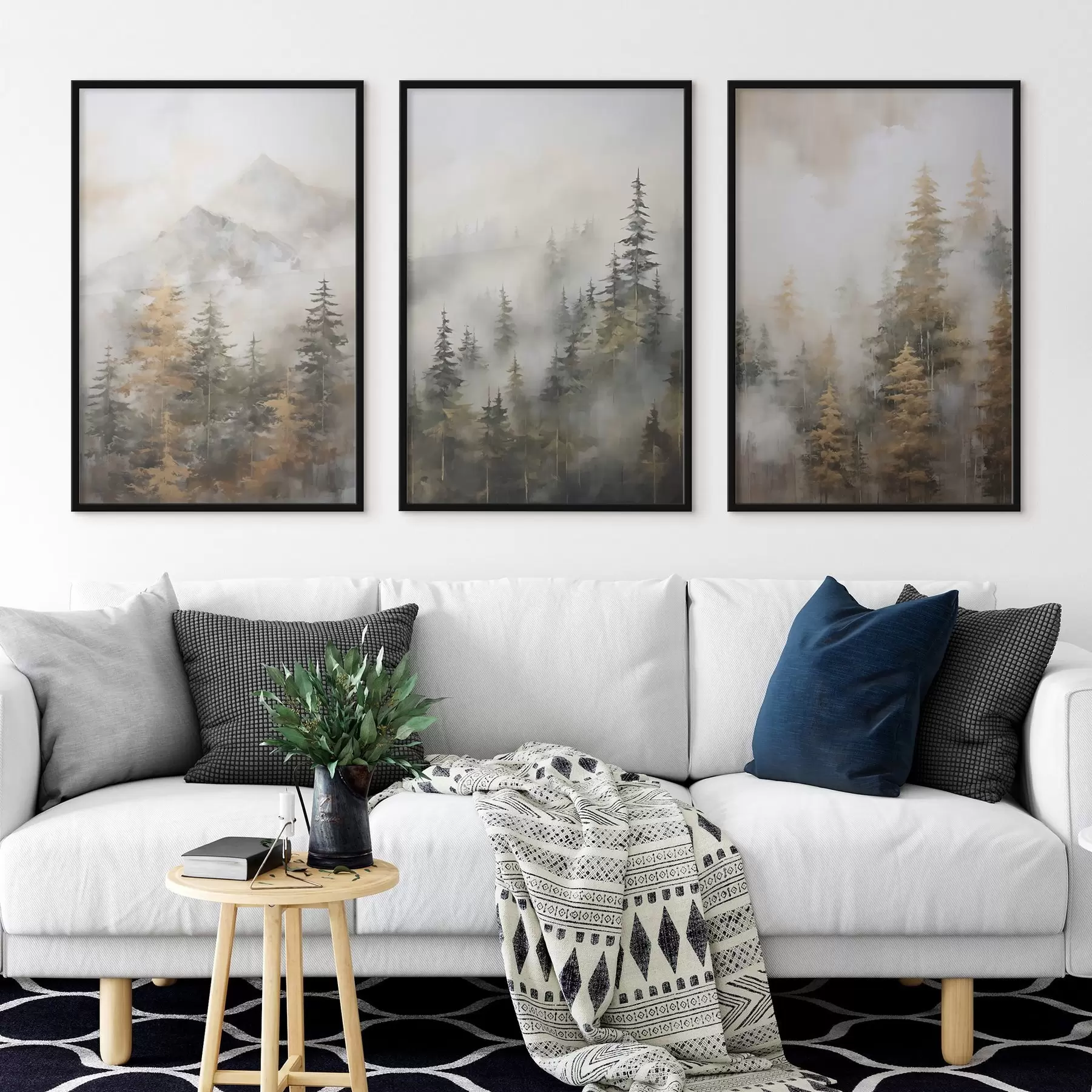 Papier peint Imitation forestière de peinture d00996